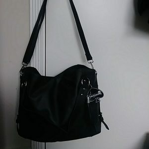 Black Vegan Leather Sourpuss Bag
